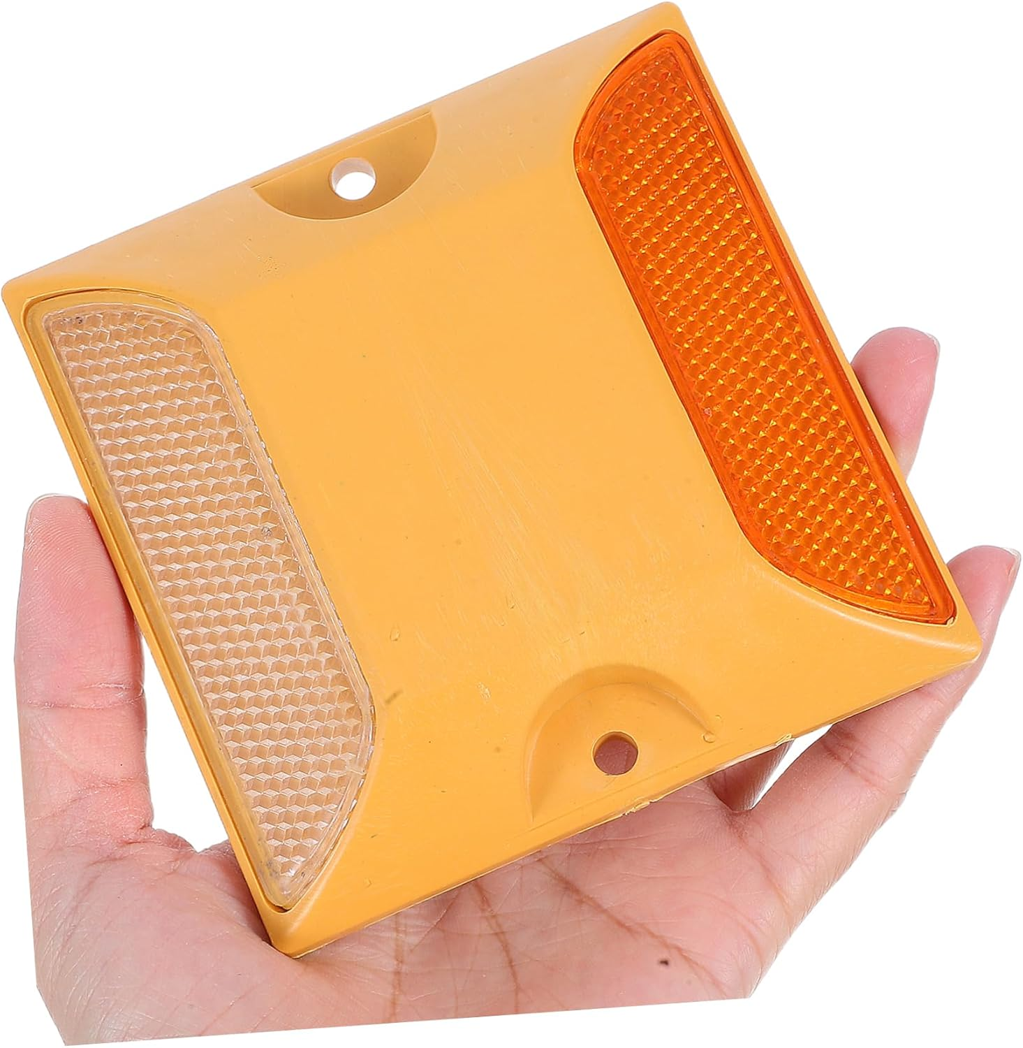 4Pcs Reflective Road Studs Ground Markers for Driveways Parking Lots and Enhanced Night Safety with High Reflectivity Easy Installation and Eye Catching Colors image number 3