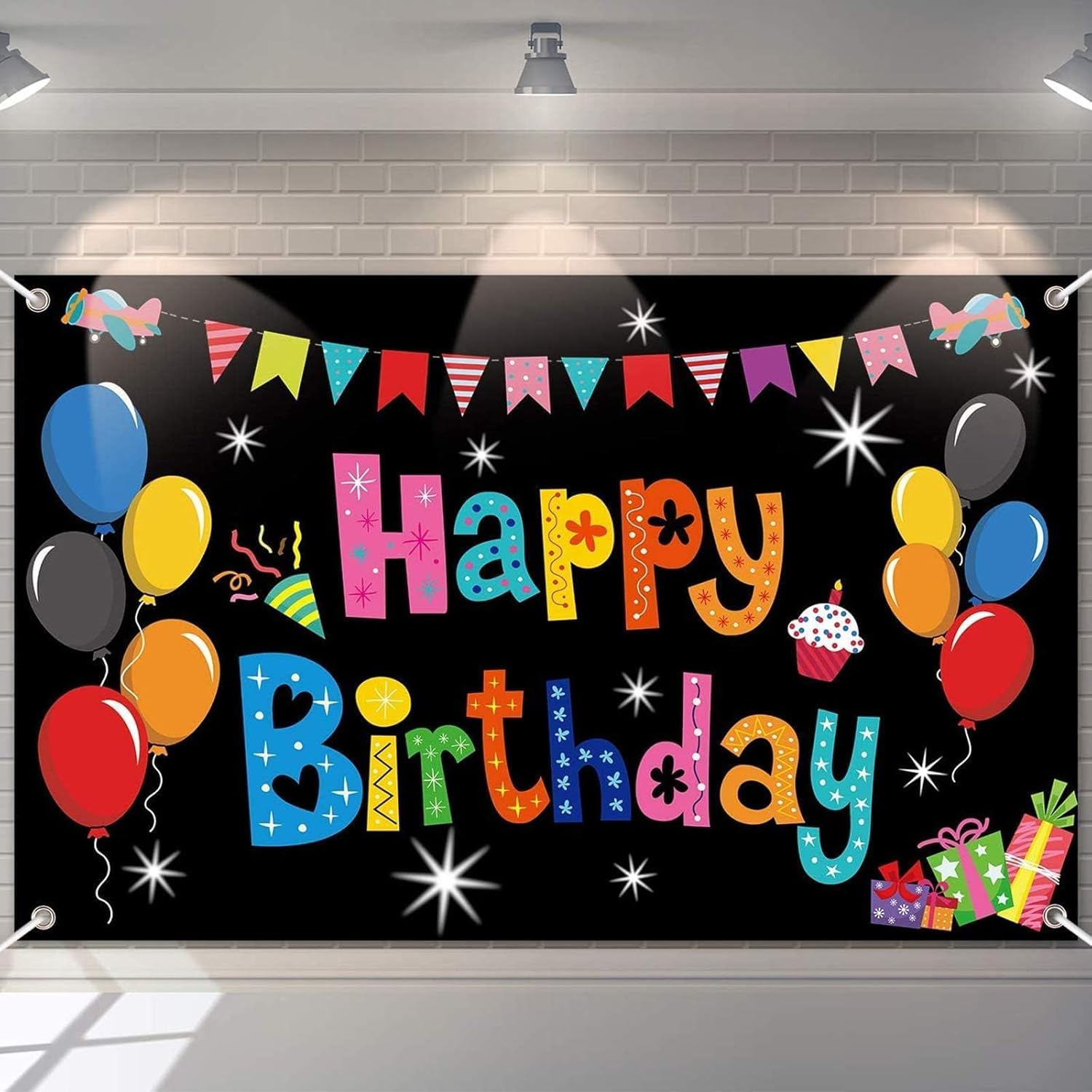 Colorful Happy Birthday Party Decorations Rainbow Birthday Banner Backdrop Large Happy Birthday Yard Sign Backgroud It'S My Birthday Party Indoor Outdoor Decorations Supplies for Boys Kids Girls image number 2