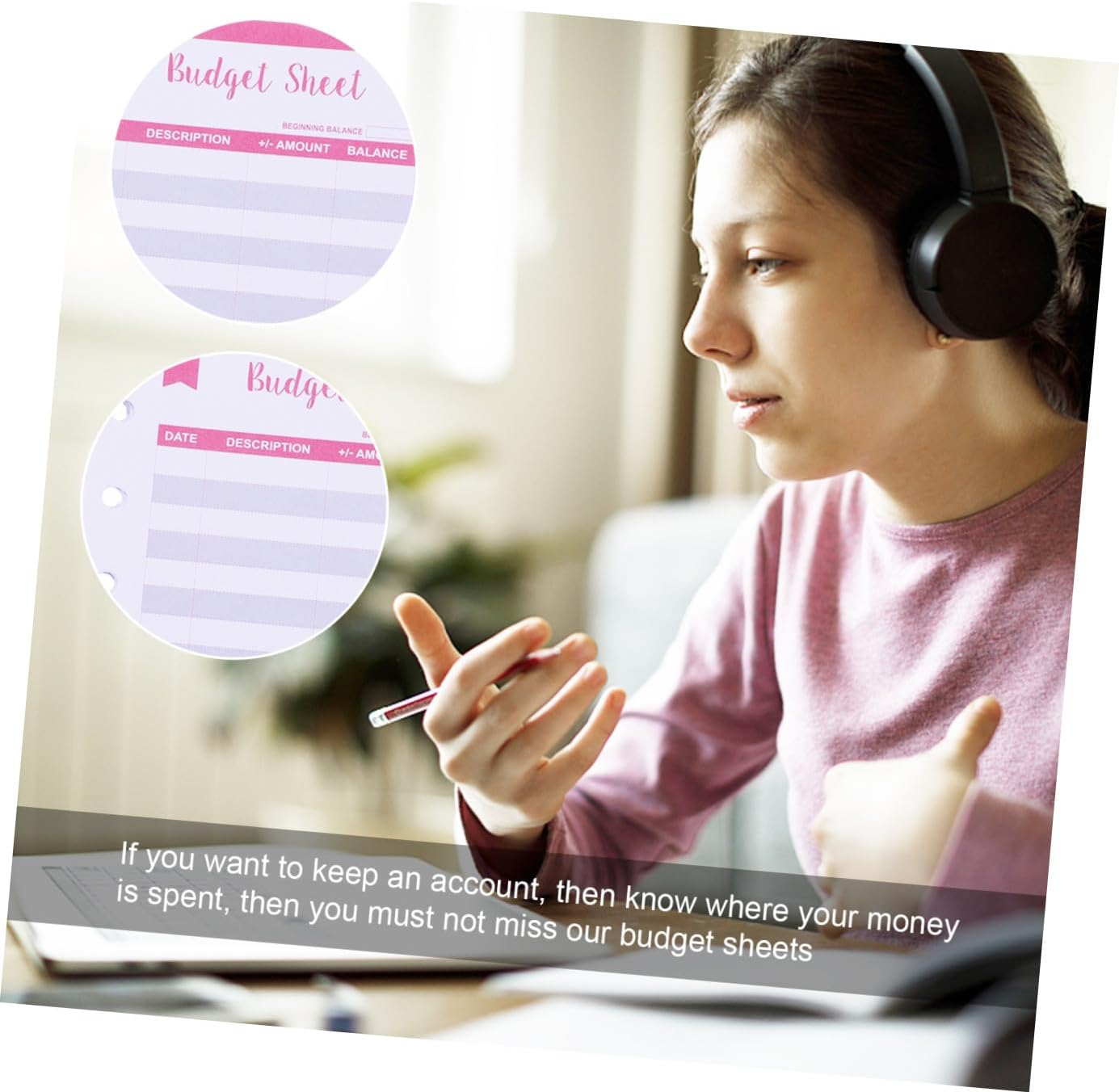 STOBOK 20Pcs Budget Planner Refill Paper Planner Budget Tracker Paper Expense and Bill Tracker Organizer Budget Sheets Expense Binder Paper for Office image number 3