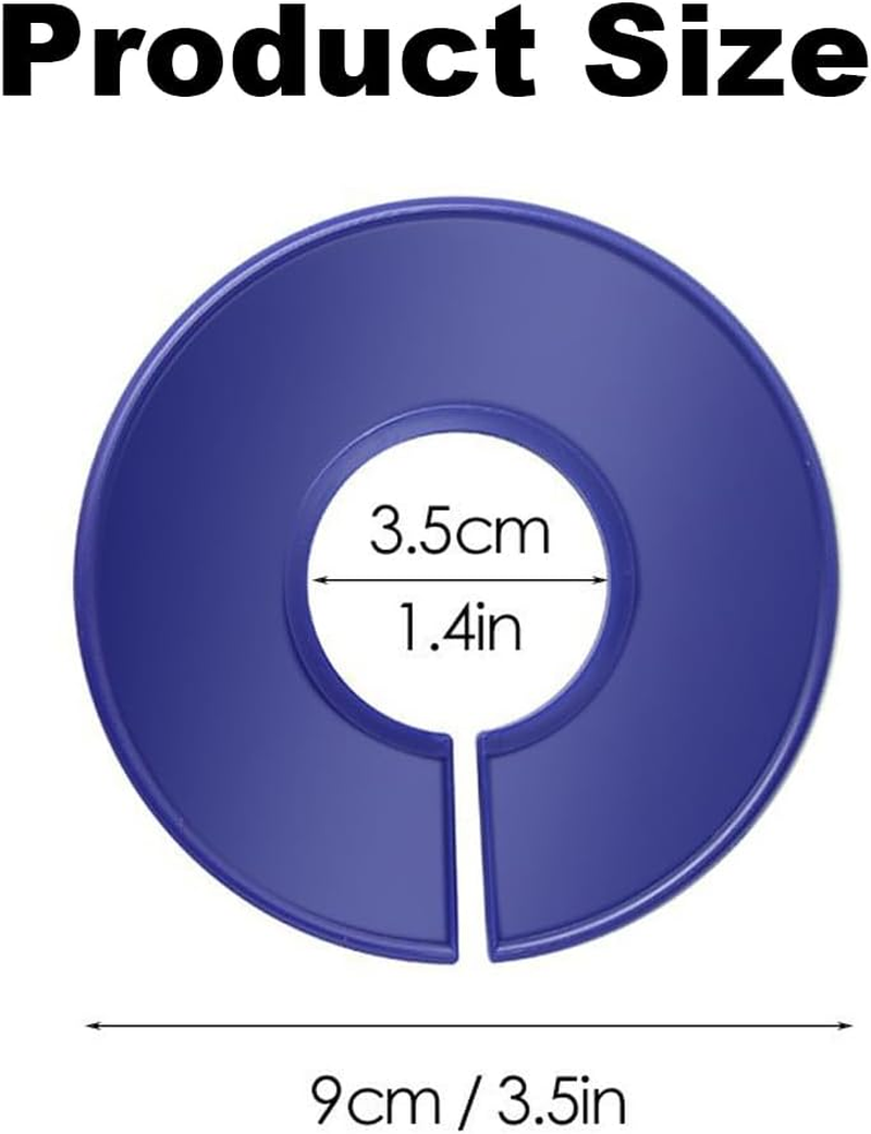 Closet Dividers for Hanging Clothes, 10 Pieces, round Plastic Rack Labels, Clothing Size Markers image number 3