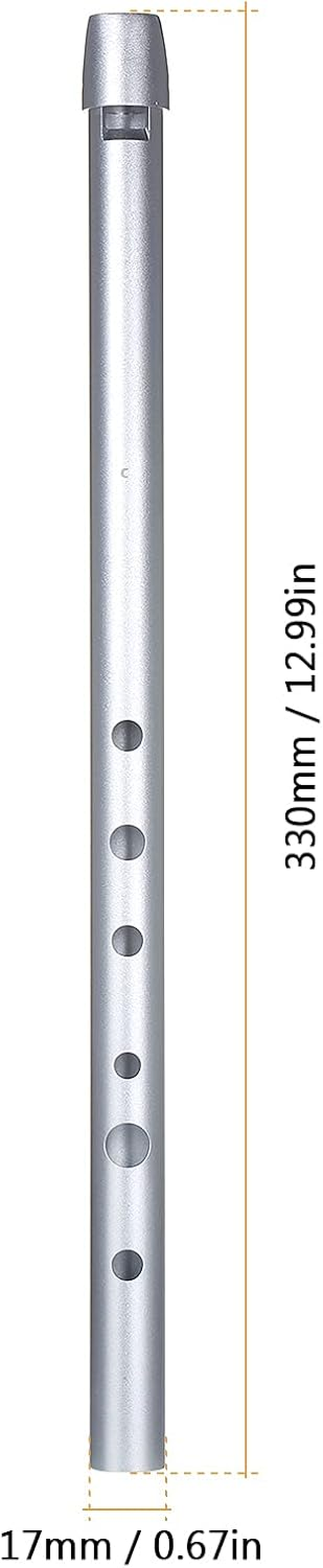 Traditional Irish Tin Penny Whistle in Key of C for Beginners, Intermediates & Experts - 6-Hole Flute Wind Instrument image number 2