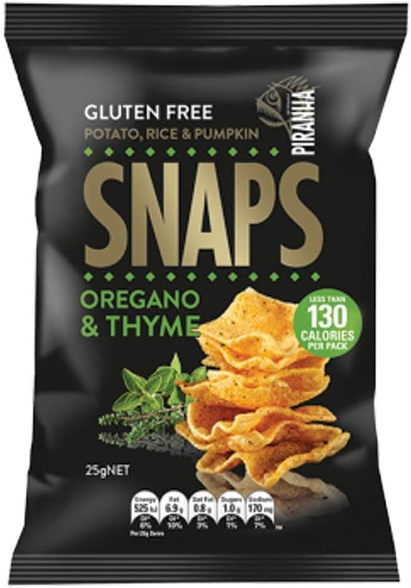 Piranha Oregano & Thyme Snaps, 24X25G