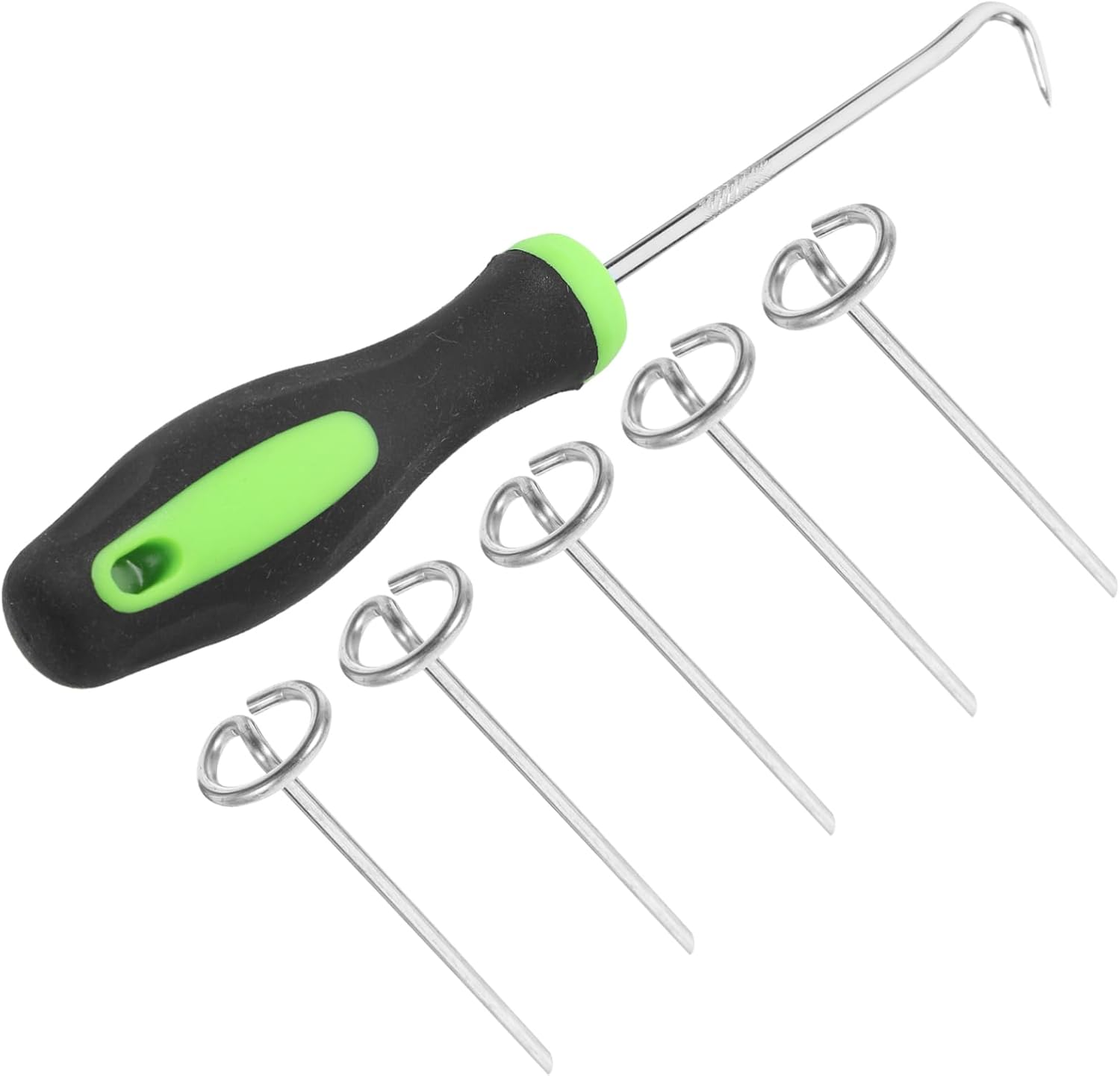 1Set Heavy-Duty Landscape Fabric Stakes for Soil Stabilization Garden Staples for Flower Bed and Outdoor Use Top Pin image number 6