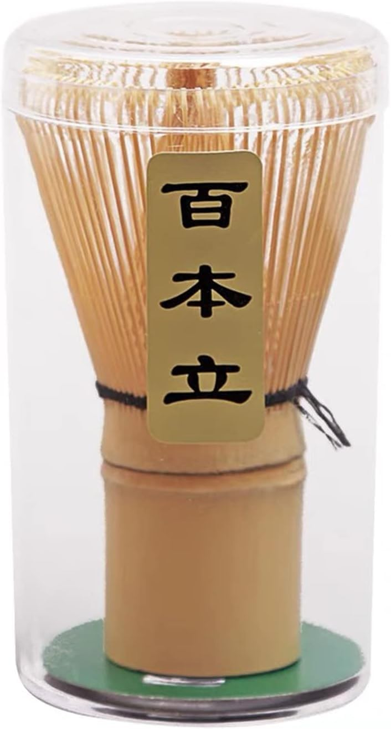 Handcrafted Golden Bamboo Matcha Whisk, 100 Prongs Traditional Japanese Chasen Matcha Stirrer -Bamboo Whisk Made from Durable and Sustainable Organic Material image number 1