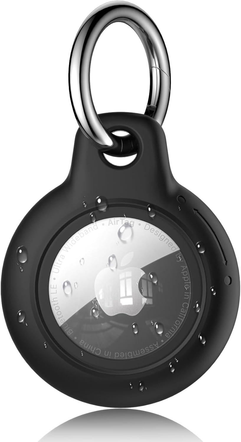 Leonids for Airtag Holder for Apple Airtag 2021, Waterproof & Anti-Scratch Protective Case with Anti-Lost Keyring for Pet Collar, Backpack, Luggage