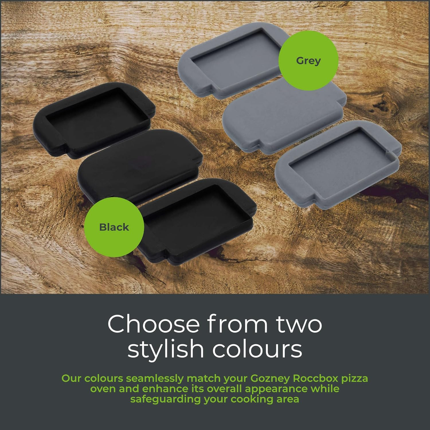 Gozney Roccbox Pizza Oven Black Rubber Feet Surface Protectors Pack of 3 image number 5