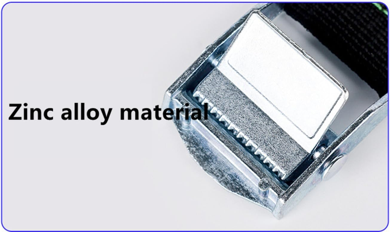 12 Pcs Lashing Strap,2.5Cm X 1M Heavy Duty Tensioning Belts, Battery Tie down Straps Kit with Zinc Alloy Cam Buckle,For Cooler,Luggage Belt,Cars,Boats, Cargo(Black+Silver) image number 6