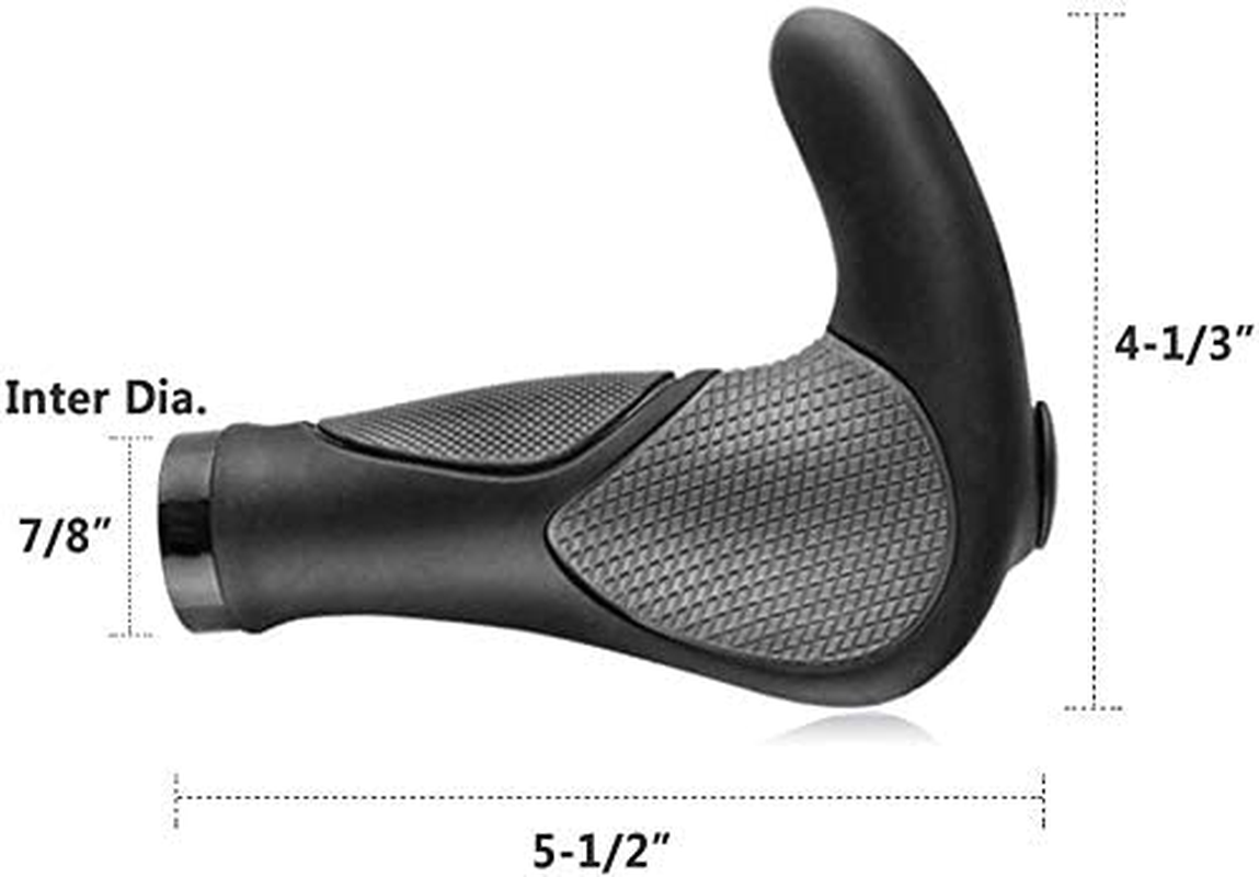 Yakamoz Ergonomics Comfort Design Bike Grips Bicycle Handlebar Grips with Anti-Slip Locking Ring for Cycling MTB Mountain Road Folding Bike 22.2Mm Dia.Handle Bar image number 6