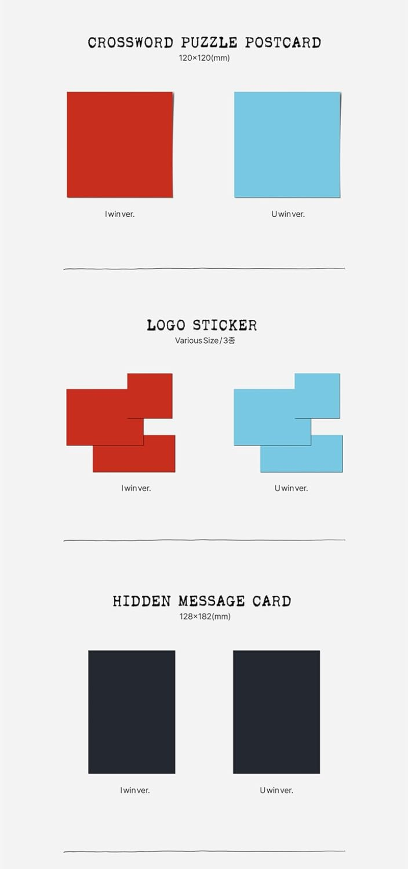 IU the Winning 6Th Mini Album Cd+Photobook+Accordion Photocard+Mugshot Photocard+Crossword Puzzle Postcard+Logo Sticker+Hidden Message Card+Photocard+Tracking Sealed (U Win Version)