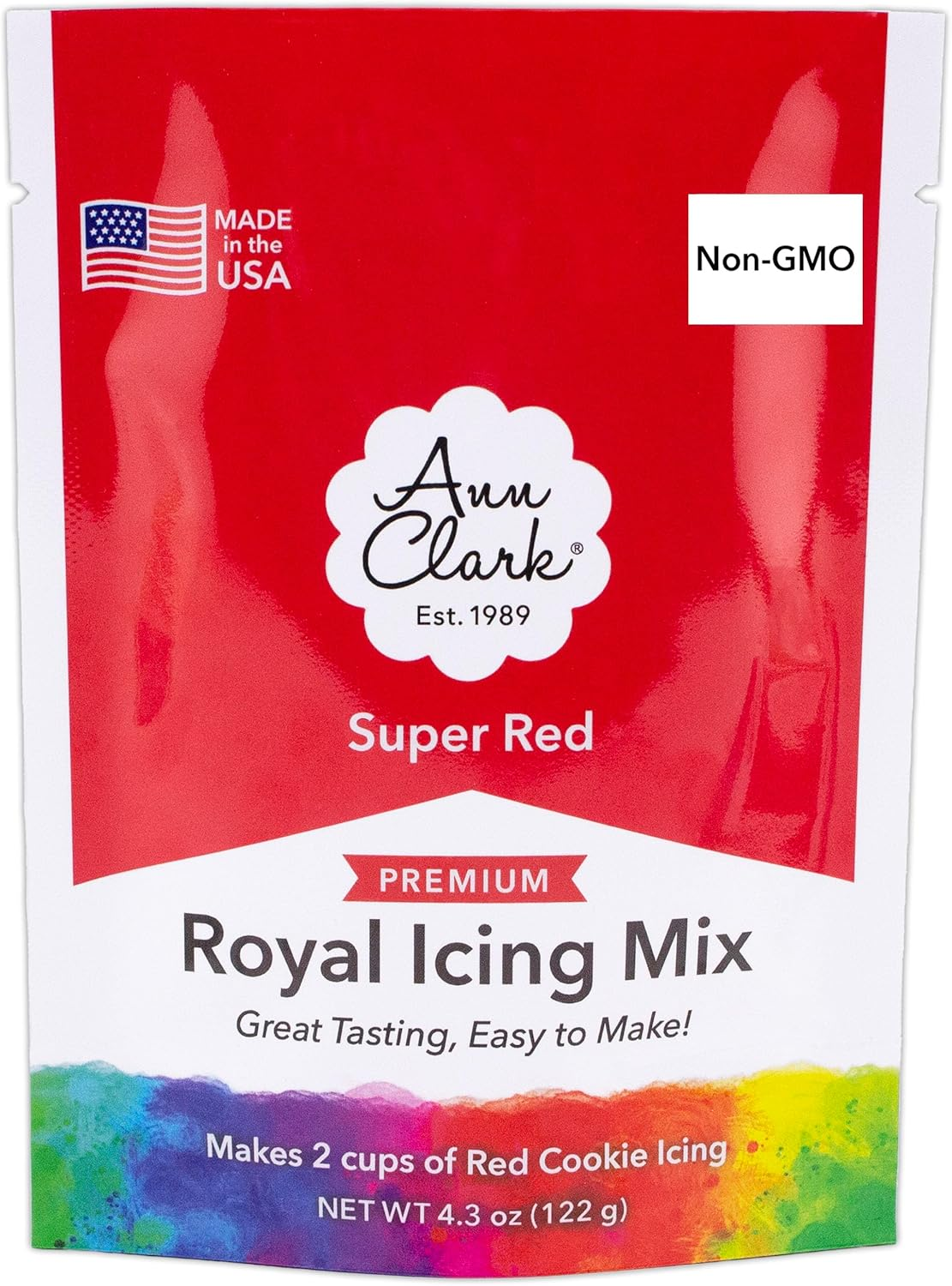 Ann Clark Red Royal Icing Mix 4.3-Oz. Pouch Makes 2 Cups Red Cookie Icing image number 2