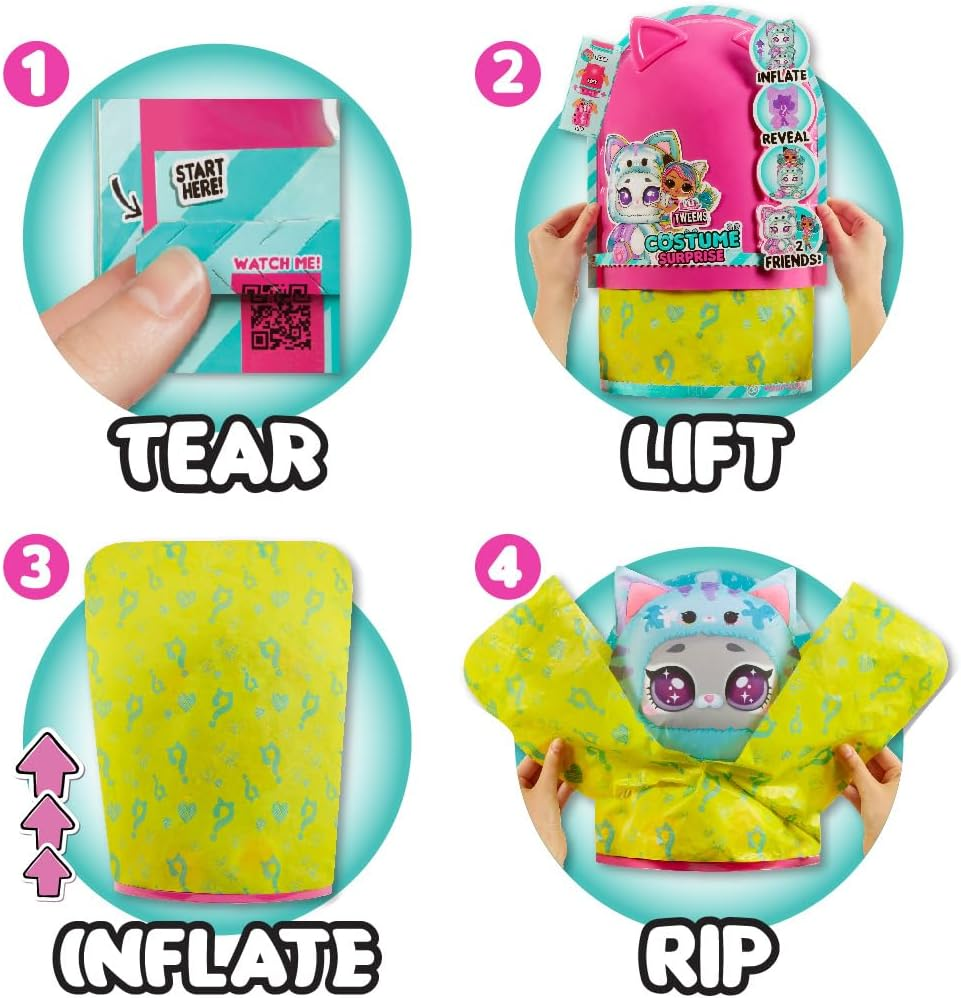 L.O.L. Surprise! Tweens Costume Surprise Emma Emo Fashion Doll with Inflatable Teal Kitty Pet Costume and Multiple Surprises Including Fabulous Fashions & Accessories &ndash; Great for Kids Ages 4+ image number 6