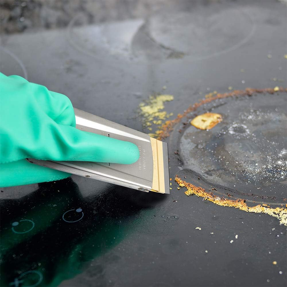 Razor Blade Scraper Tool: Window Scraper, Glass Cooktop Scraper & Paint Scraper, Car Decal, Sticker and Glue Remover Razor Holder with 5 Replaceable Single Edge Blades (2 Sets) image number 3