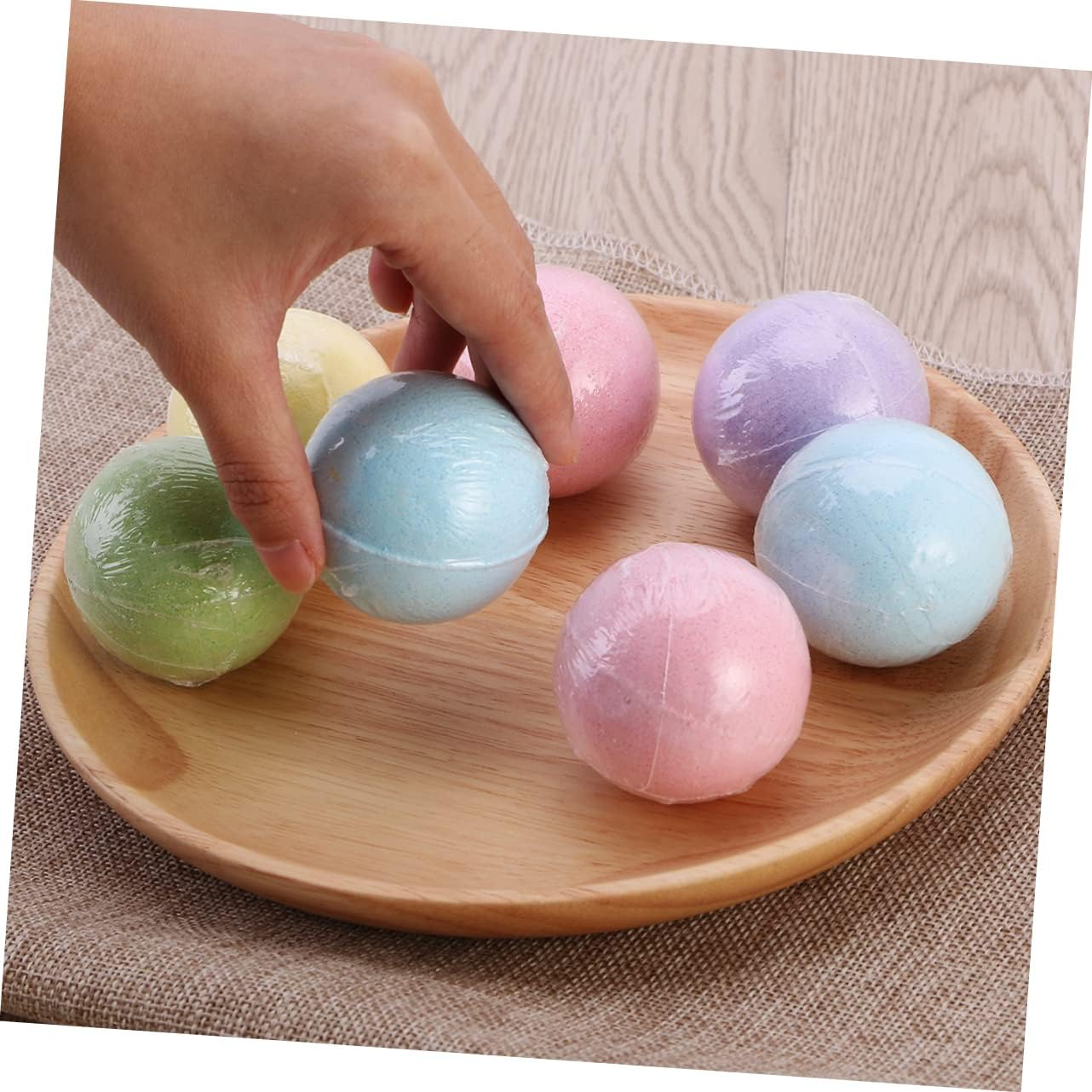 8Pcs 70G Bath Bombs Set round Bathing Bombs for Women Men Relaxing Aromatherapy Spa Bubble Bath Colorful Mixed Pack Random Color image number 5