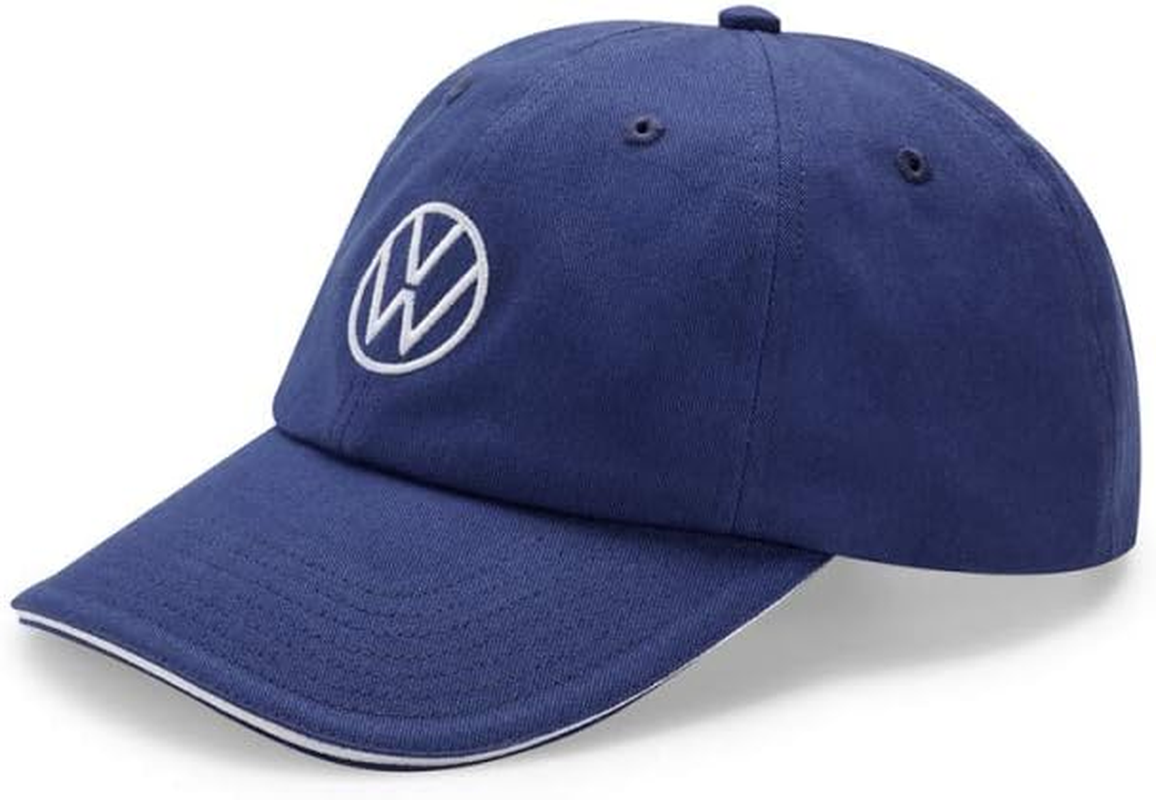 Volkswagen 000084300AT530 Basecap Kappe Cap Baseballcap Blau, Mit Neuem VW Logo