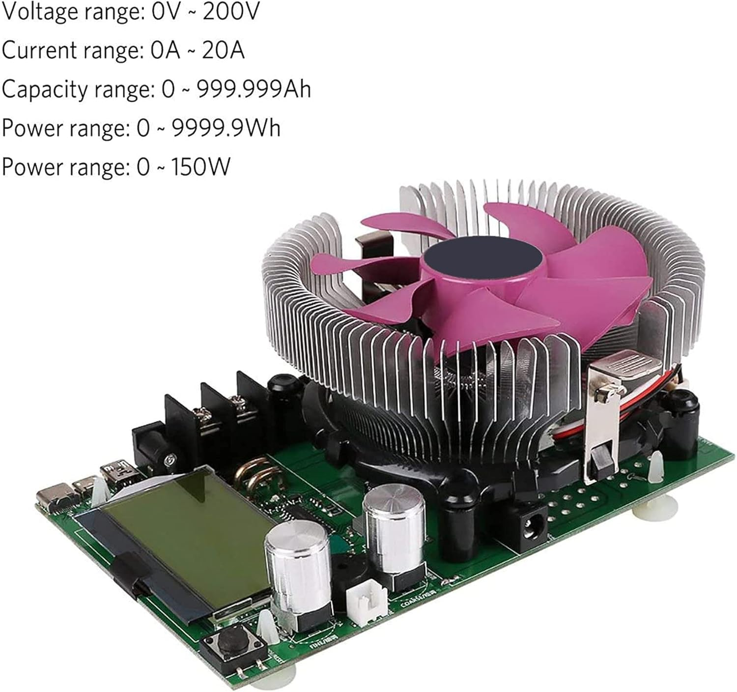 Electronic Load Tester 150W 20A Resistor Adjustable Constant Current Battery Capacity Tester Power Tester