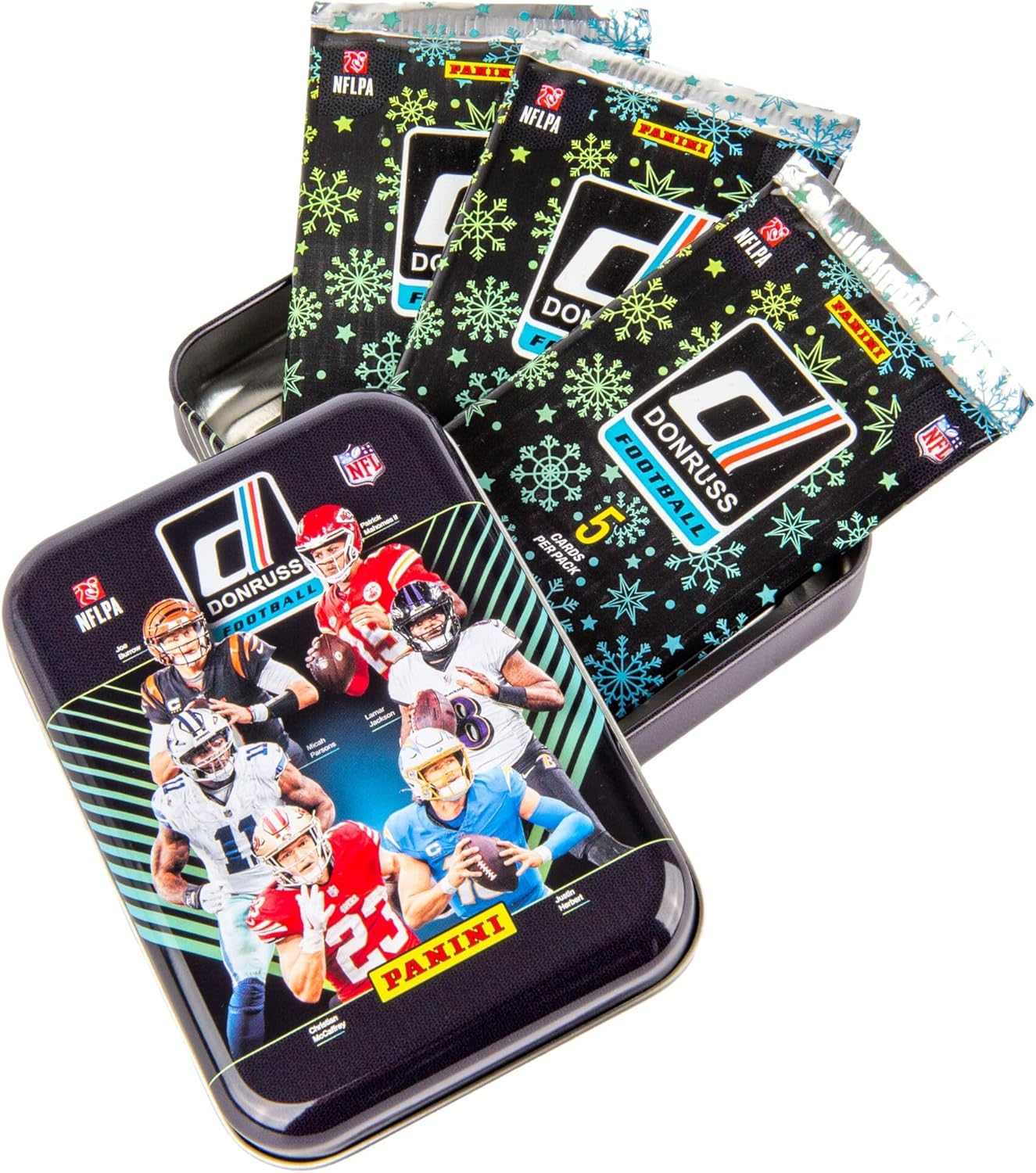 2024 Panini Donruss Football NFL Football Trading Cards Tin image number 1