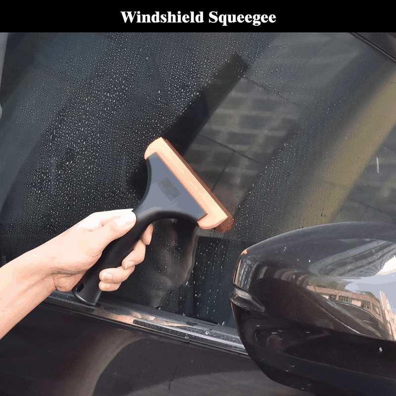 3Pcs Silicone Squeegee for Shower Glass Door, Car Windshield Squeegee, Auto Water Blade Wiper, Small Squeegee for Car Window, Mirror, Window, Household, Bathroom Cleaning image number 1