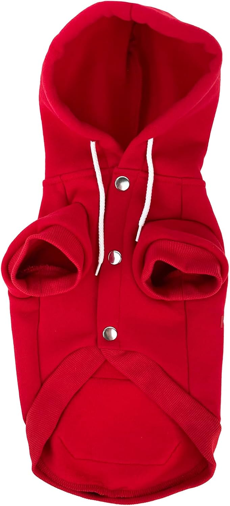 Huskimo Dog Hoodie Jindabyne Red 40Cm &ndash; Soft & Stylish Dog Jumper with Press Studs, Lead Hole & Embossed Logo, Machine Washable
