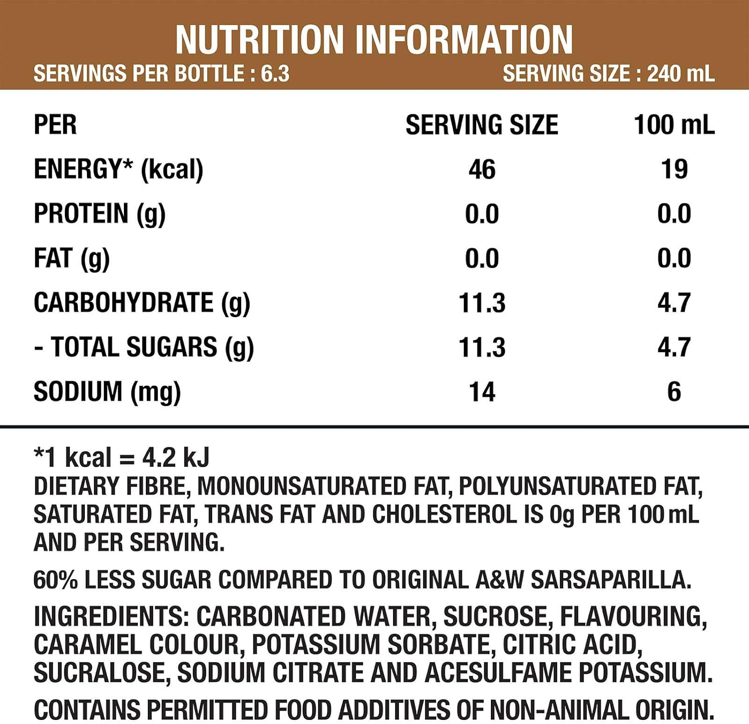 A&W Sarsaparilla Root Beer, 1.5L image number 3