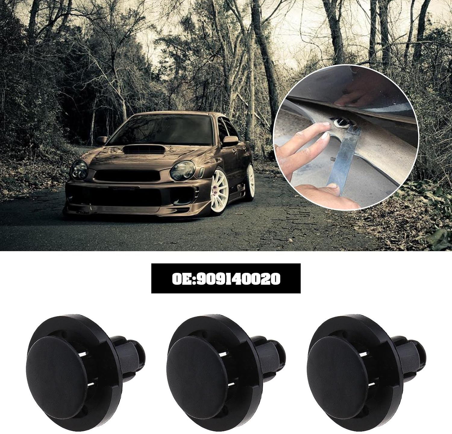 Emagtech 10PCS Car Side Skirt Push Clips 909140020 909140055 Compatible with Impreza 00-07 WRX Sti Bumper Clips Trim Fasteners Plastic Rivet Splash Shield Retainers image number 3