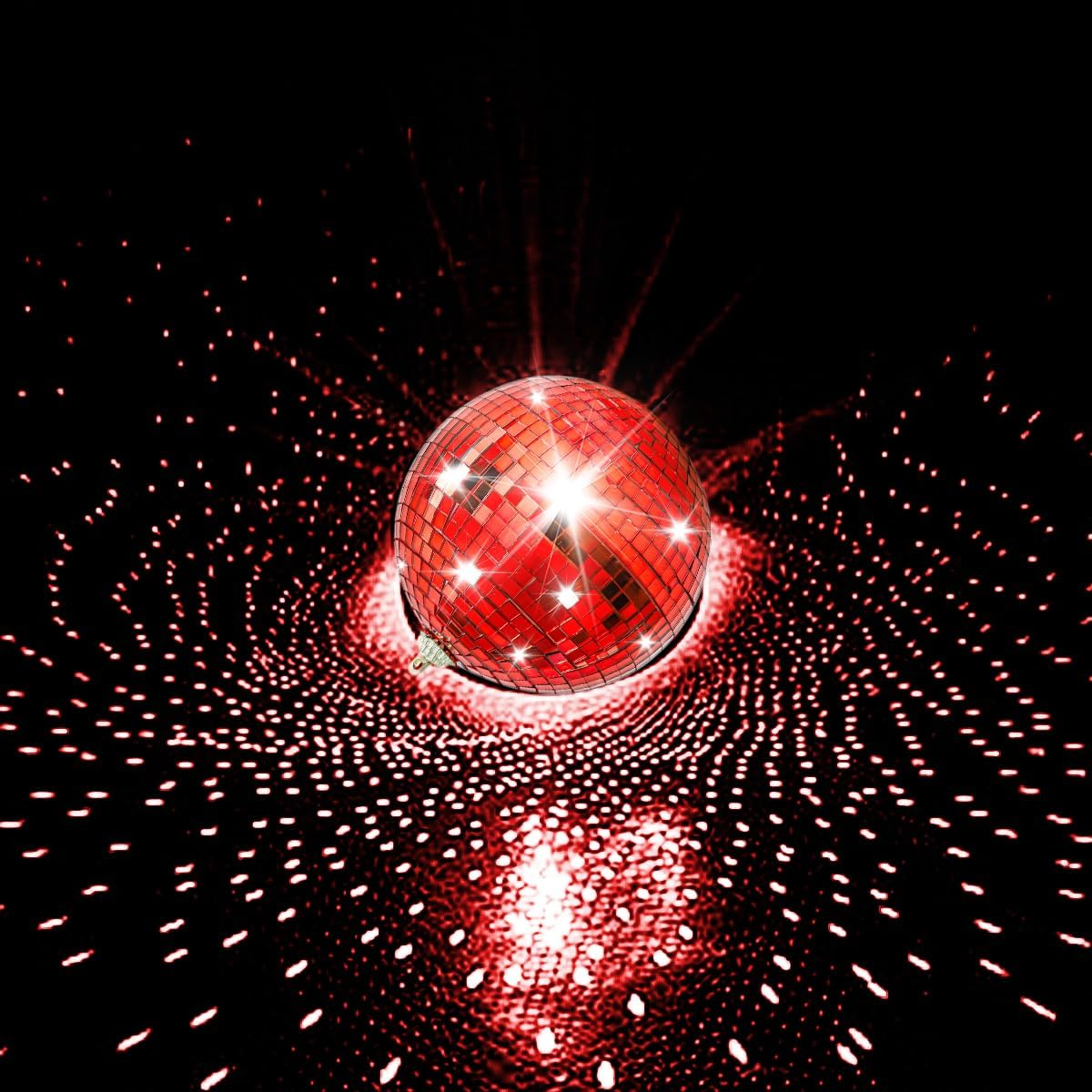 17 Pcs Mirror Disco Ball Ornament Reflective Hanging Disco Ball Decor Red Disco Ball Decorations for Christmas Tree Home Party Wedding Table Centerpiece - Red image number 4