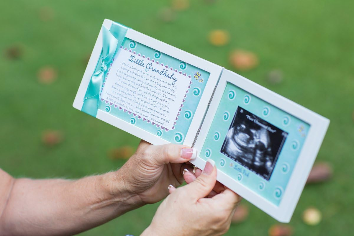 Little Grandbaby Ultrasound Picture Frame/Sonogram Frame, Pregnancy Announcement for Grandparents/New Baby Announcement/Baby Shower Keepsake image number 1