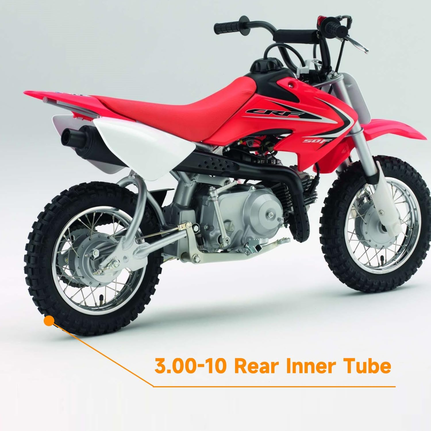 FVRITO 2.75/3.00-10 3.00X10 2.50X10 80/100-10 Inner Tube for XR50 XR70 CRF50 CT70 EZ90 Cub Razor RSF650 KLX110 DRZ110 50Cc 70Cc 90Cc 110Cc 125Cc Dirt Pit Bike Scooter Moped image number 4