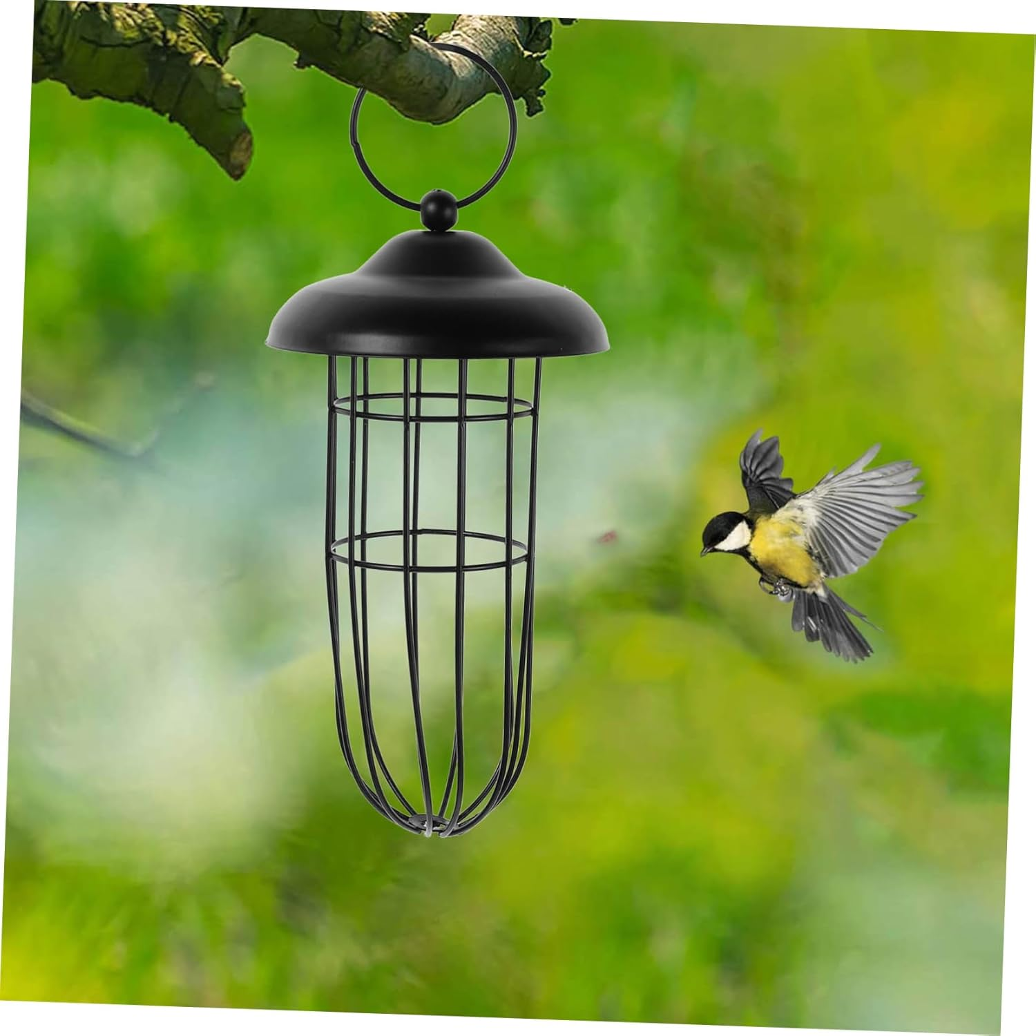Ipetboom Outdoor Hanging Metal Bowl Bird Feeder Hollow-Out Design Iron Feeding Tool for Canary Parrot Lark Birds Supplies image number 4