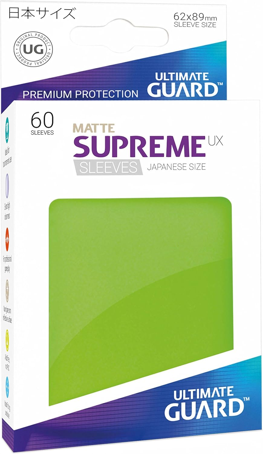 Ultimate Guard UGD010587 Supreme UX Sleeves, Japanese Size, Matte Black, 60 Counts - Aquamarine image number 3