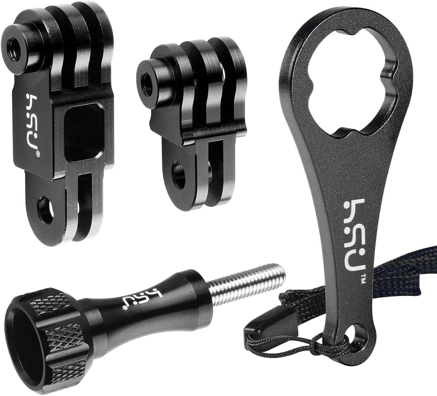 (360 Degree Rotation Camera Mount (Black)) - HSU Aluminium 360 Degree Rotation Camera Mount, Tripod Adapter Compatible with Gopro Hero, DJI, Sony, Xiaomi Yi and Other Action Cameras image number 3