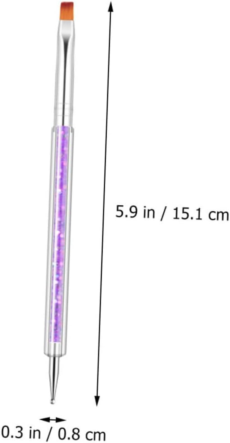 CANIGHT 1Set Dual- Nail Art Pens Wear-Resistant Nail Brushes for Creative Designs Double- Tools for Manicure image number 4
