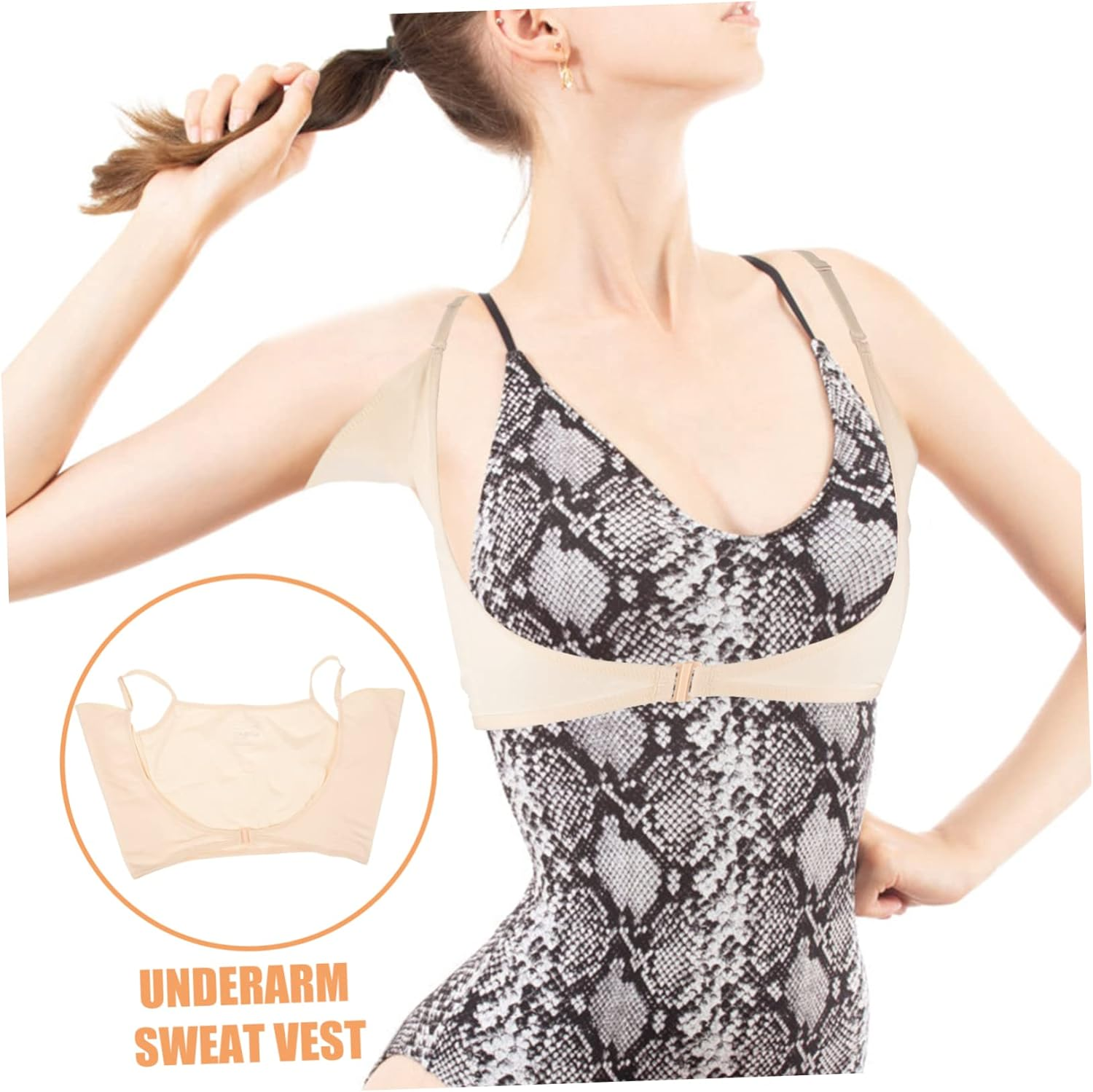 KOMBIUDA Underarm Sweat Pads Ladies Sweatshirts Girls Sweatshirts Girls Athletic Tank Top Underarm Sweat Protector Reusable Dress Sweat Shield Vest Thin Sweat Vest Sweat Proof Undershirts image number 1