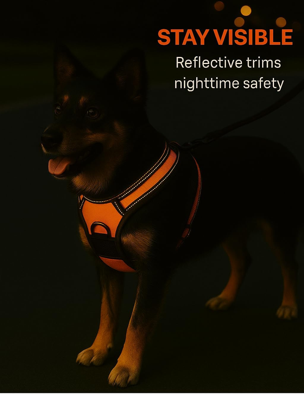 Joylytic No Pull Dog Harness & Leash Set, Reflective & Adjustable, Escape-Proof, Padded No-Choke Vest with Control Handle for Large Dogs = All in One image number 6