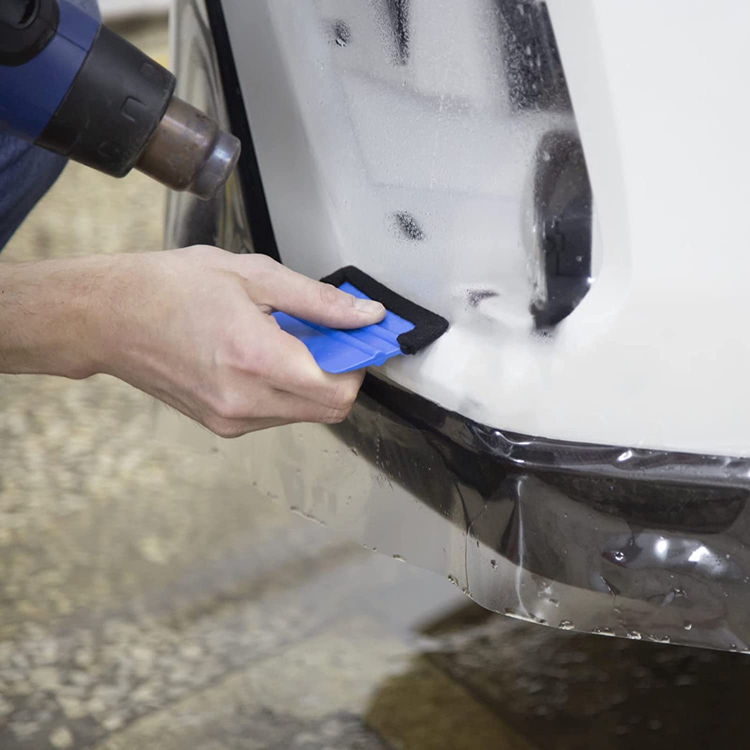 Swpeet 24Pcs Car Wrapping Vinyl Kit, Including Felt Edge Squeegee, Scraper, Spare Felt Replacement for Car Vinyl Wrap, Window Tint, Wallpaper, Decal Sticker Installation