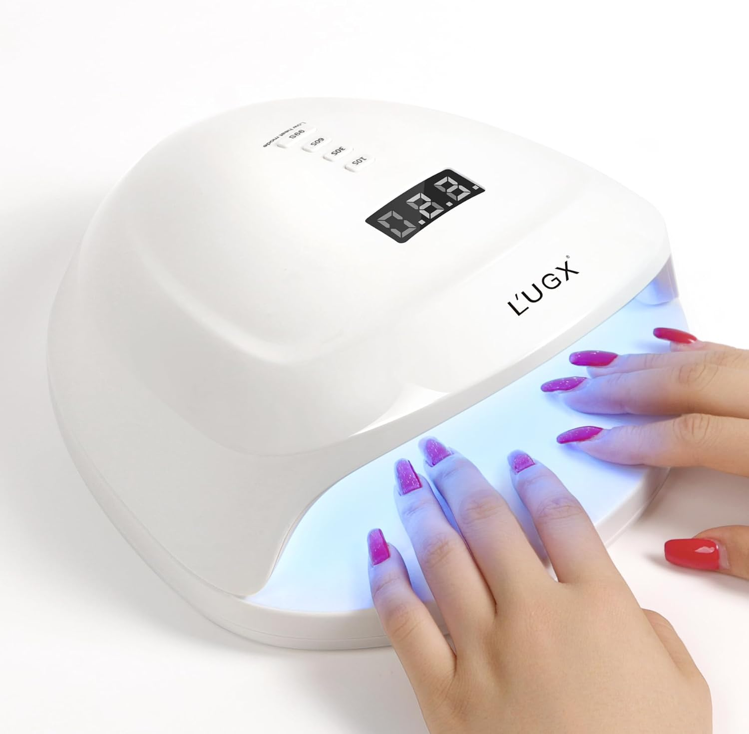 L'UGX Rechargeable UV LED Nail Lamp, 60W Nail Lamp Professional Nail Dryer with 4 Timer Setting, UV Light for Gel Nails, Perfect for Salon & Home image number 5