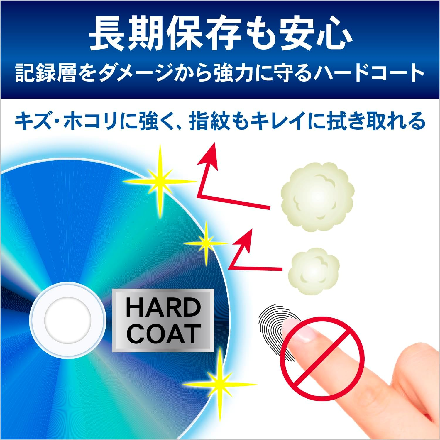 Verbatim VBR260RP50SV1 Single Recording Blu-Ray Disc, BD-R, 50 GB, 50 Sheets, White Printable, Single Sided, 2 Layer, 1-6X Speed image number 6