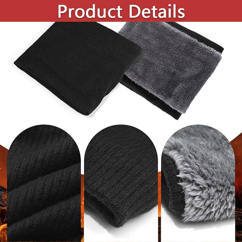 2 Pack Thermal Neck Warmer for Men & Women &ndash; Winter Neck Gaiter Face Scarf, Windproof Ski Snood Mask for Cold Weather, Double-Layered for Extra Warmth image number 2