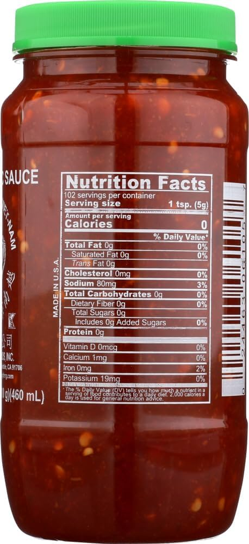 Huy Fong Chilli Garlic Sauce, 510 G image number 2