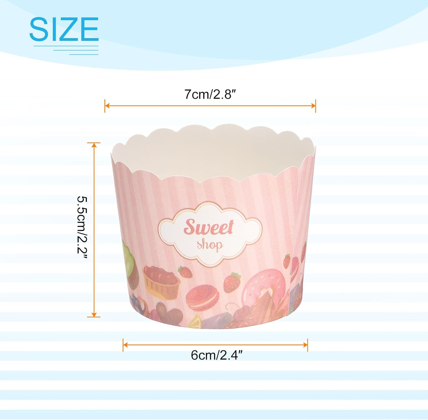 HARFINGTON 150Pcs Paper Baking Cups 6Oz Greaseproof Disposable Bulk Cupcake Muffins Liners Cases Wrappers for Wedding Birthday Graduation, Pink Sweet image number 4