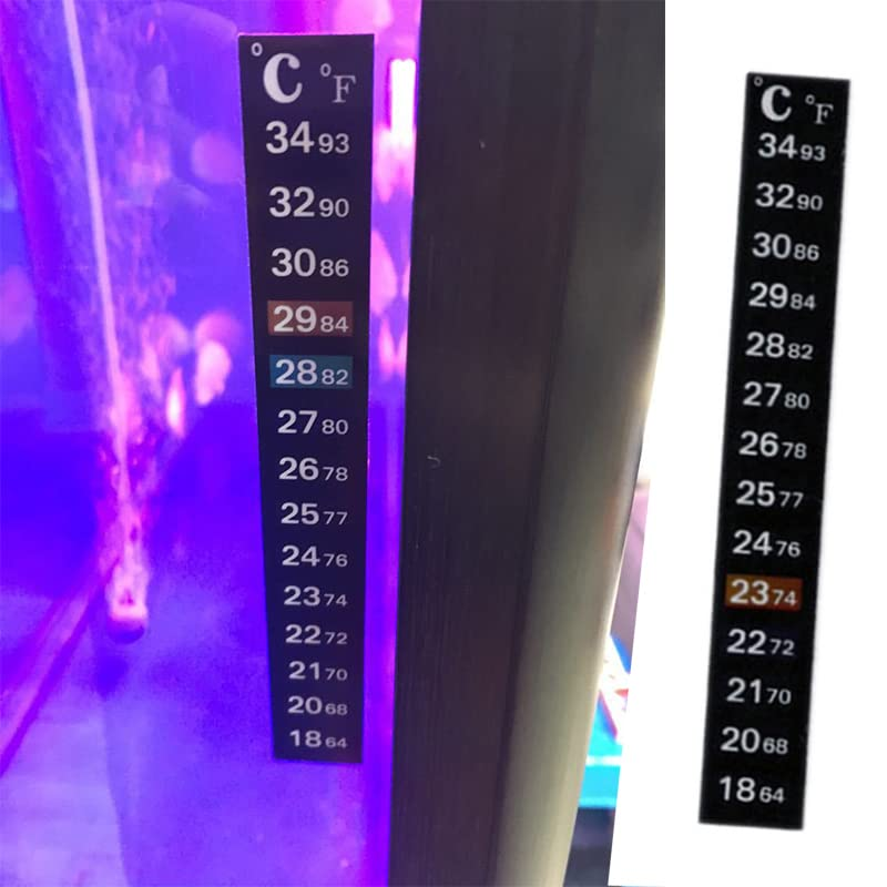 Upto 1X Aquarium Thermometer Fish Tank Sticker Temperature Strip Dual Scale HOT image number 6
