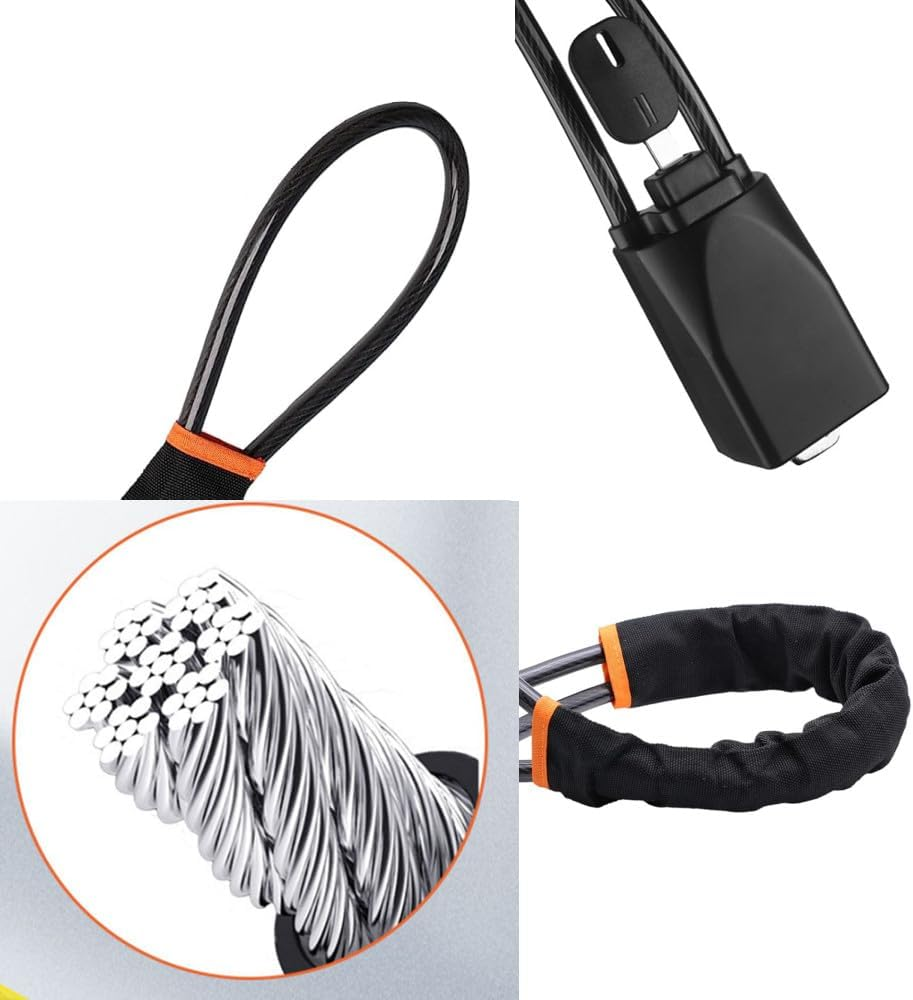 Steering Wheel Lock, Steering Wheel Lock Seat Belt Lock Universal anti Theft Car Device Car Lock Theft Prevention with 3 Keys for Car Security Fit Most Vehicles Truck SUV Van(Black) image number 1