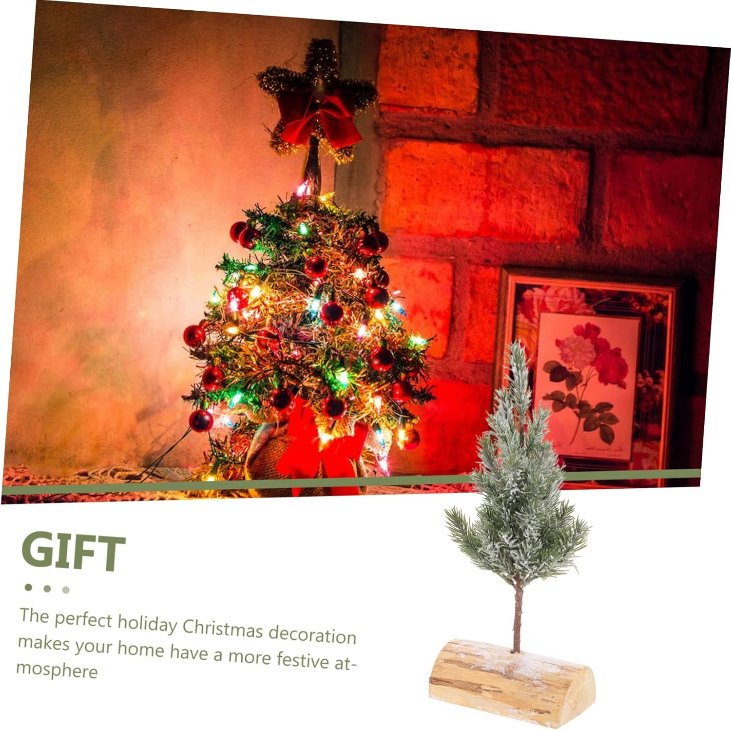 Christmas Tree Decoration Lifelike Small Snowy Xmas Tree for Holiday Party Tabletop Decor image number 1