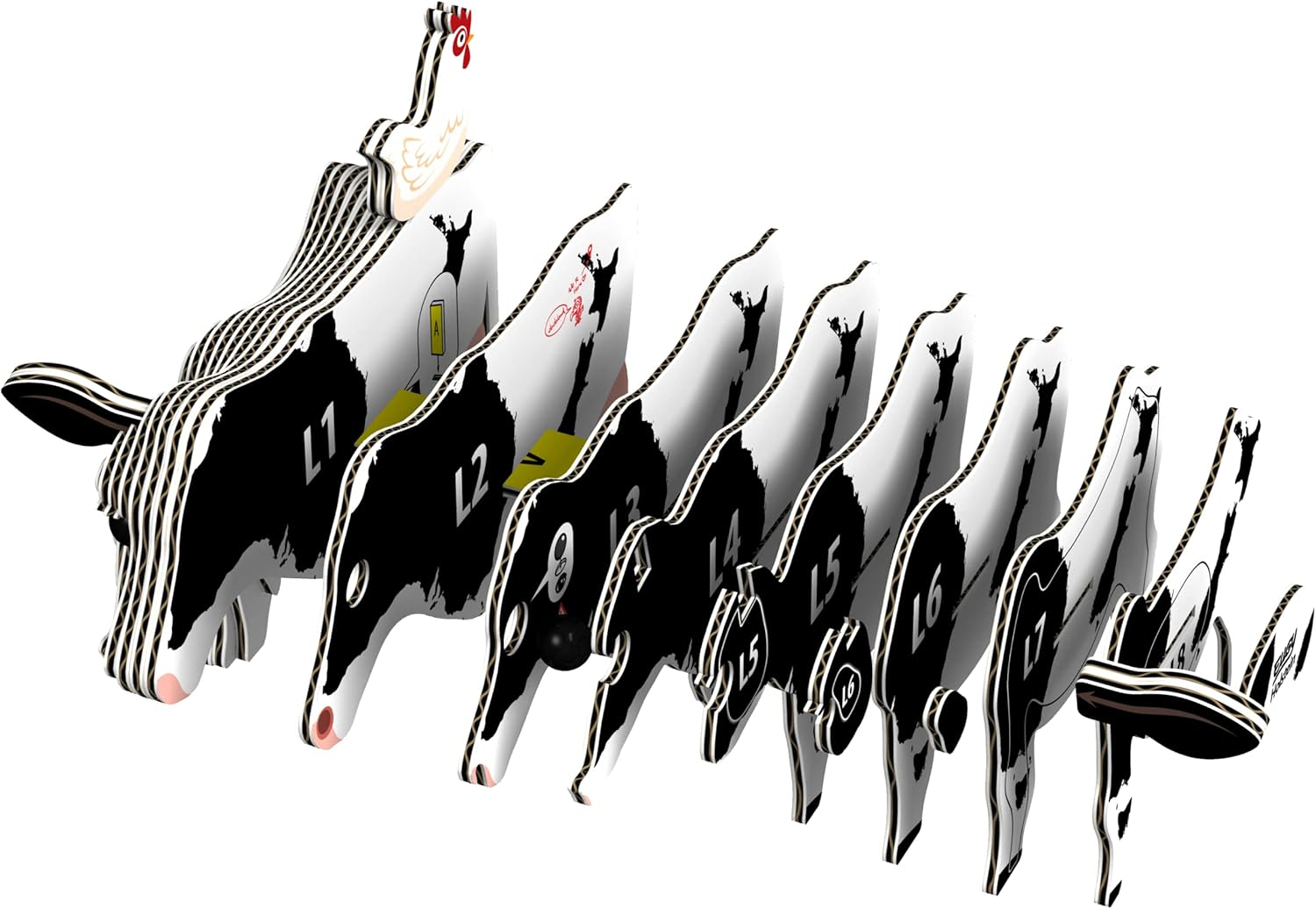 EUGY 079 Holstein Friesian 3D Puzzle - 23 Piece Eco-Friendly Educational Toy Puzzle for Boys, Girls & Kids Ages 6+ image number 6