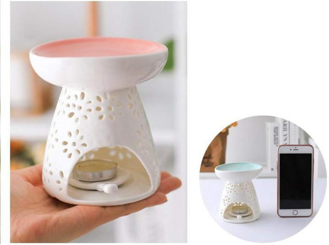 Sculpture Statue Antiques Collectables，Ceramic Tea Light Holder, Aromatherapy Essential Oil Burner, Wax Warmer Great Decoration for Living Room, Balcony, Patio, Porch and Garden,E (Color : D) image number 2