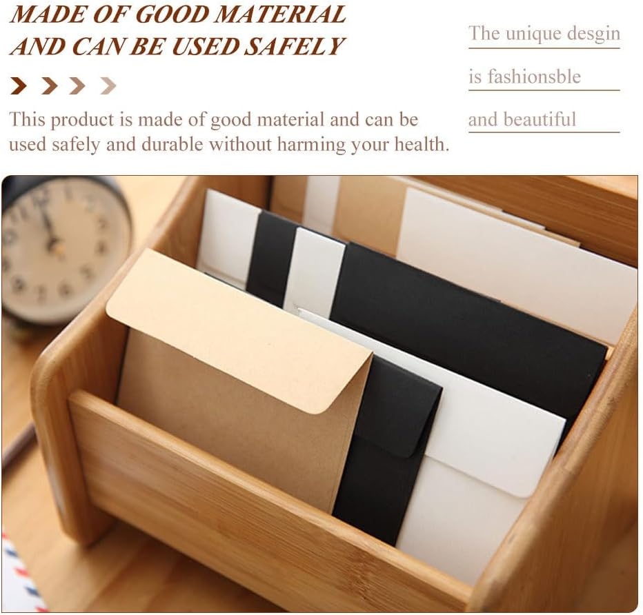 MAGICLULU 100Pcs Kraft Envelope Packets Note Envelopes Brown Stamps Envelopes Coin Storage Small 2X3 Wedding Invitation Coin Vellum Paper Square Clip image number 3