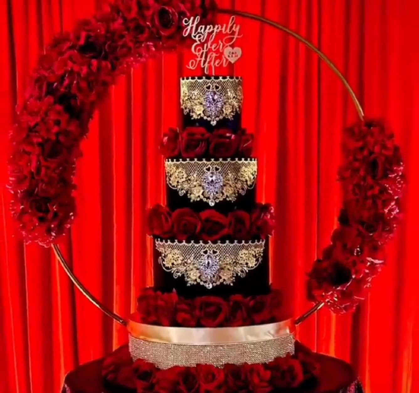 Generic Edible Laces for Cakes, Happy Birthday, Cake Toppers, Gold Shiny Cake Decorations, Birthday Party Decorations, Christmas Decorations (Golden) image number 5