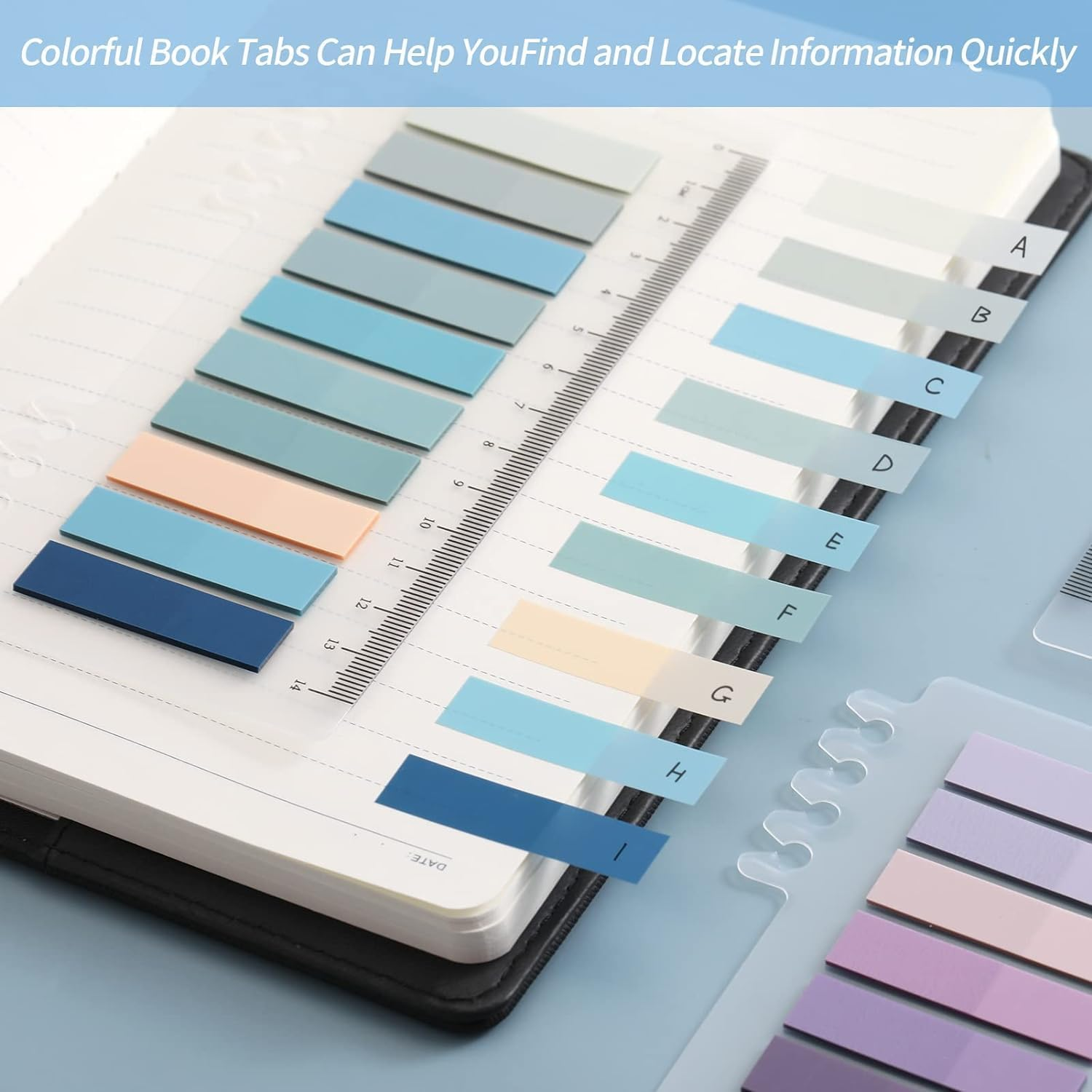 1600Pcs Sticky Tabs for Annotating Books, Clear Sticky Notes for Binders, Page Markers for Notebooks, Multi-Colored Writable and Repositionable Book Flags Strip Index Tabs