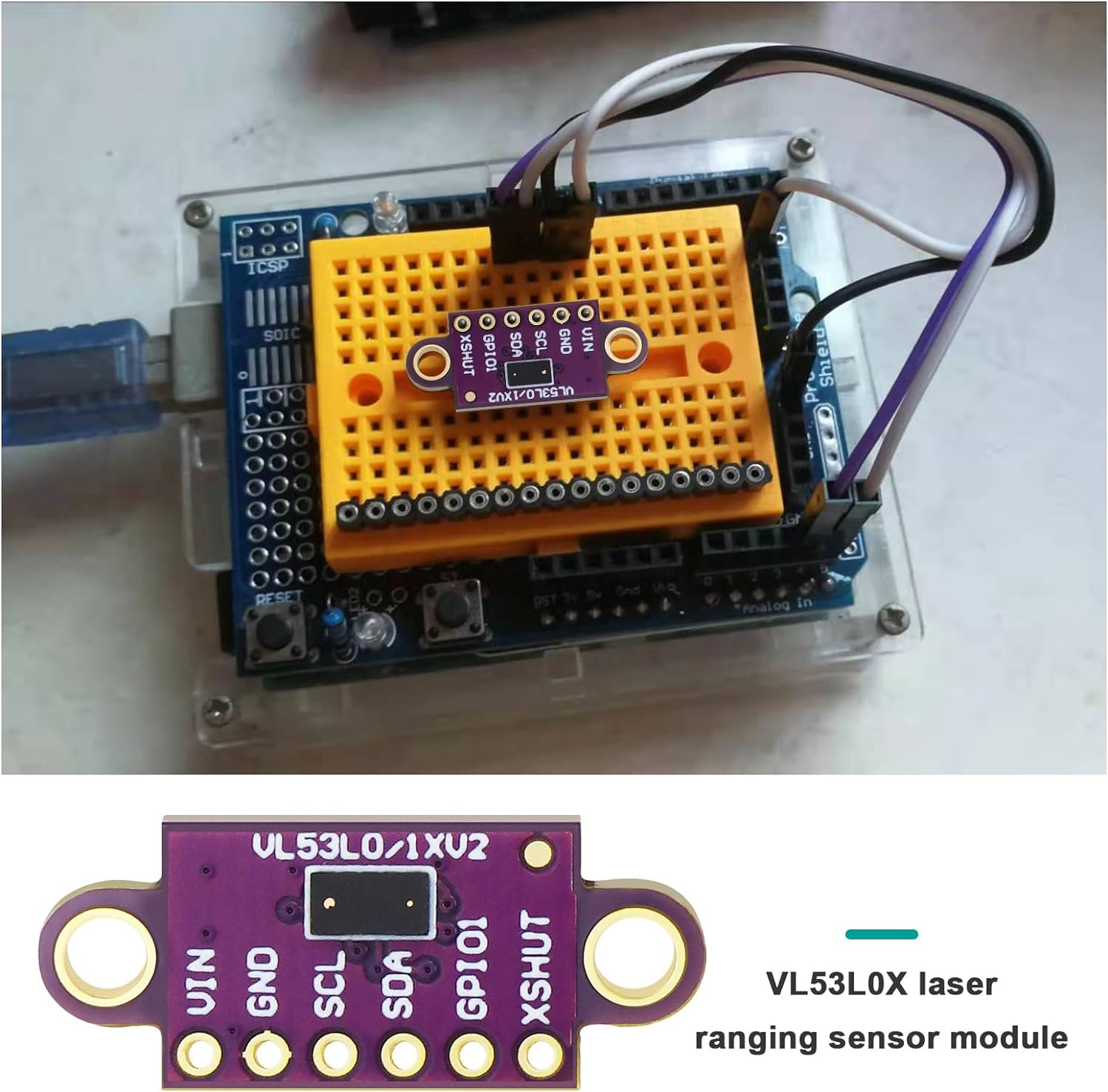 Emagtech 3 Set Laser Ranging Sensor Modules VL53L0X Sensor Module for Gesture Sensing Obstacle Detection Power Switch Monitor Compatible with Raspberry Pi image number 4