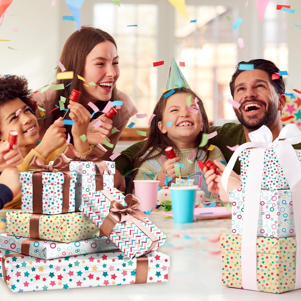 Rugwioyu Red Sports Wrapping Paper, 12 Sheets, 20 X 27 Inches, Birthday, Graduation, Christmas image number 6