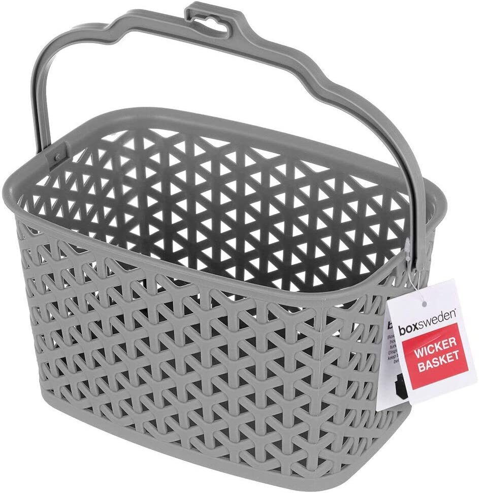 Box Sweden Wicker Design Peg Basket Storage Holder/Organiser W/Hook Assorted